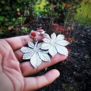 Chestnut Leaf Earrings