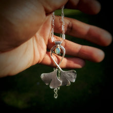 Load image into Gallery viewer, Double Ginkgo Leaf Necklace
