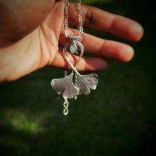 Load image into Gallery viewer, Double Ginkgo Leaf Necklace

