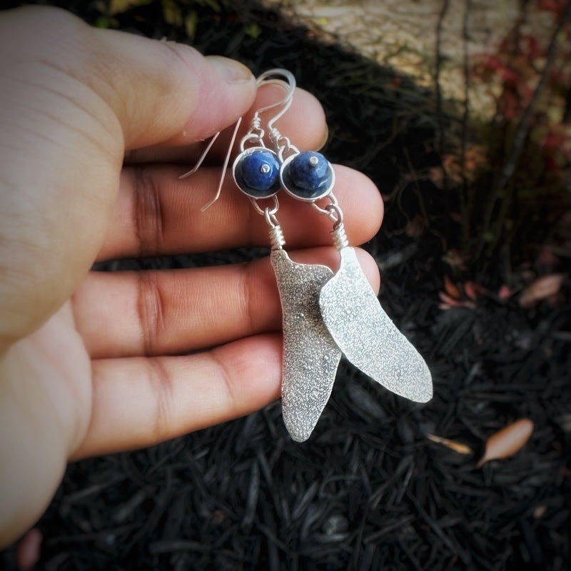 Dragonfly Wings & Kyanite Earrings