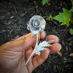 Poppy Flower Brooch