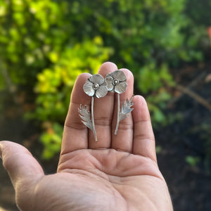 Poppy Flower Earrings