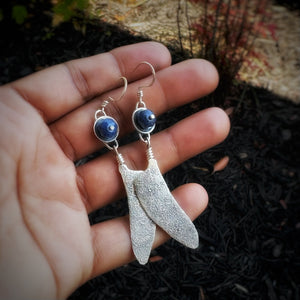 Dragonfly Wings & Kyanite Earrings