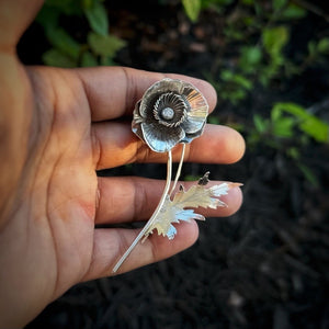 Poppy Flower Brooch