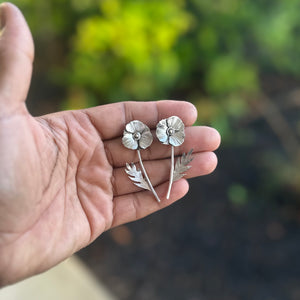 Poppy Flower Earrings